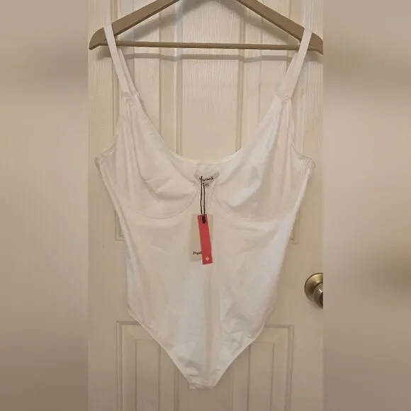 BWT Popilush White Women's Bodysuit SZ 3XL - Picture 3 of 10